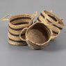 Esselle Barnsbury Set Of 3 Jute Baskets - Black Stripe