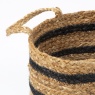 Esselle Barnsbury Set Of 3 Jute Baskets - Black Stripe