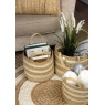 Esselle Barnsbury Set Of 3 Jute Baskets - Cream Stripe