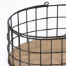 Esselle Esselle Aldwych Set of 2 Nested Metal/Wood Baskets - Black