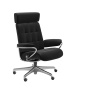 Stressless Stressless London Medium Office Chair in Paloma Black Leather with Chrome Base