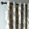 Fusion Saranda Lined Eyelet Curtains - Charcoal