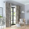 Fusion Saranda Lined Eyelet Curtains - Charcoal