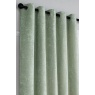 Curtina Textured Chenille Lined Eyelet Curtains - Green