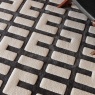 Asiatic Asiatic Valley Junction Geometric 3D Rug - Charcoal/Ivory