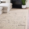 Asiatic Asiatic Valley Route Geometric 3D Rug - Ivory/Charcoal