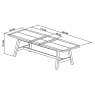 Brandon Rustic Oak 6-8 Seater Extension Dining Table