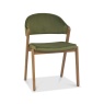 Brandon Rustic Oak Upholstered Chair Pair - Cedar Velvet