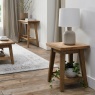 Brandon Rustic Oak Lamp Table