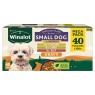 Winalot Small Dog Mixed Meat in Gravy (Chicken, Lamb, Beef) Wet Dog Food Pouch - 40 x 100g