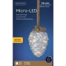 Lumineo Lumineo Micro LED Glass Pinecone Rope Light - Classic Warm