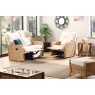 Desser Paris 2 Seater Reclining Sofa & 2 Chairs Suite - Light Oak