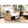 Desser Paris 2 Seater Reclining Sofa - Light Oak