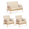 Desser Aspen 2 Seater Sofa & 2 Chairs Suite - Light Oak