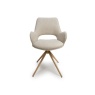 Paulie Swivel Fabric Dining Chair - Natural