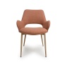 Collins Fabric Dining Chair - Brick