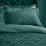 Catherine Lansfield Art Deco Pearl Pillowsham Pair - Teal