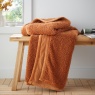 Catherine Lansfield So Soft Velvet Boucle Throw - Caramel