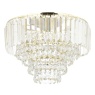 BHS BHS Paladina Flush 40cm Ceiling Light - Brass/Clear