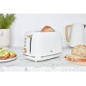 Swan St19030WHT Fjord 2 Slice Toaster - White & Wooden Accents