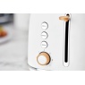 Swan St19030WHT Fjord 2 Slice Toaster - White & Wooden Accents