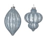 Decoris Decoris Ornament Glass Bauble with Beads (Assorted) - Ice Blue