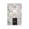 Decoris Decoris 6 Pack Baubles - Transparent/Iris