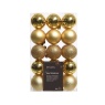 Decoris Decoris 30 Pack Baubles - Shiny/Matt/Glitter Light Gold