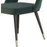 HND HND Sophie Black/Gold Dining Chair - Dark Green Velvet Seat