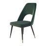 HND HND Sophie Black/Gold Dining Chair - Dark Green Velvet Seat