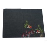 Peggy Wilkins Winter Robins Placemat 33x45cm - Pewter