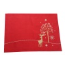 Peggy Wilkins Shimmer Stag Placemat 33x45cm - Red