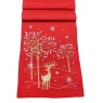 Peggy Wilkins Shimmer Stag Table Runner 35x190cm - Red