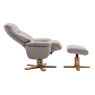 Compton Chair & Footstool Set - Plush Pebble Fabric