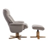 Compton Chair & Footstool Set - Plush Pebble Fabric