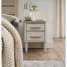 Delta Scandi Oak & Soft Grey 2 Drawer Nightstand