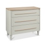 Delta Scandi Oak & Soft Grey 3 Drawer Wide Chest