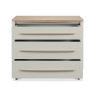 Delta Scandi Oak & Soft Grey 3 Drawer Wide Chest