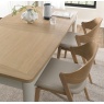 Delta Scandi Oak & Soft Grey 4-6 Seater Extending Dining Table