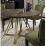 Vancouver Fumed Oak 4 Seater Circular Dining Table