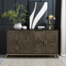 Downtown Vancouver Fumed Oak Wide Sideboard