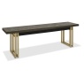 Downtown Vancouver Fumed Oak Wooden Bench