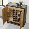 Downtown Vancouver Rustic Oak Drinks Cabinet