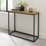 Downtown Vancouver Rustic Oak Narrow Console Table