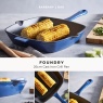 Barbary & Oak Foundry 26cm Cast Iron Grill Pan Blue