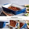 Barbary & Oak Foundry 39cm Cast Iron Roaster Blue