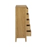 Hardwick Oak 5 Drawer Tallboy