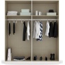 Rauch Dorsten Alpine White 181cm 4 Door/2 Mirrored Hinged Wardrobe