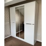 Rauch Dorsten Alpine White 181cm 4 Door/2 Mirrored Hinged Wardrobe