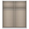 Rauch Borba Metallic Grey & Stone Grey 181cm 4 Door Hinged Wardrobe with Mirrors